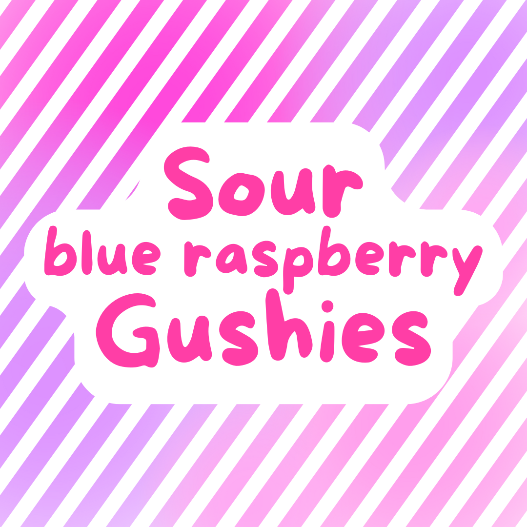 Sour blue raspberry gushies