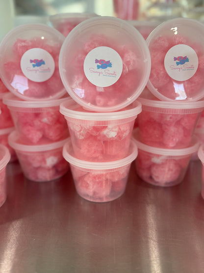 Freeze dried cinnamon glass candy